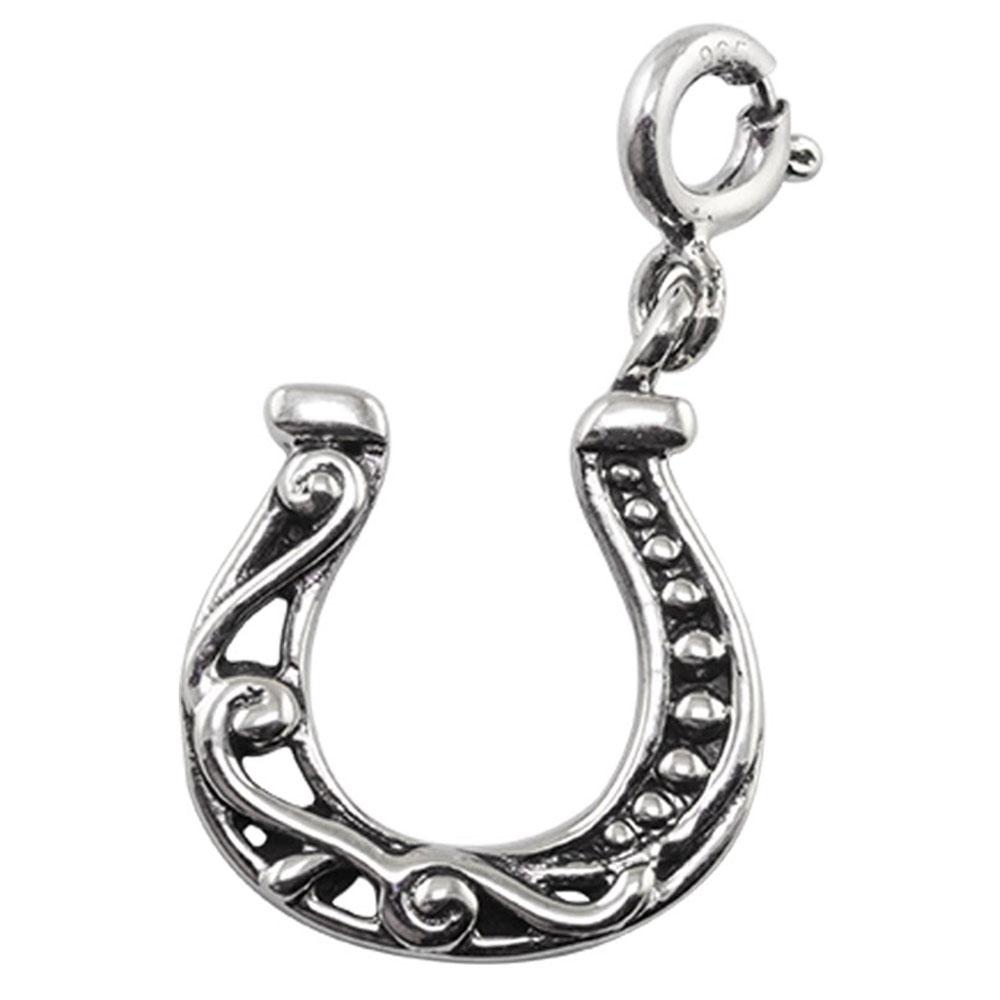 Fourseven Good Luck Horseshoe Charm C-748-SP-S White-BG-Image