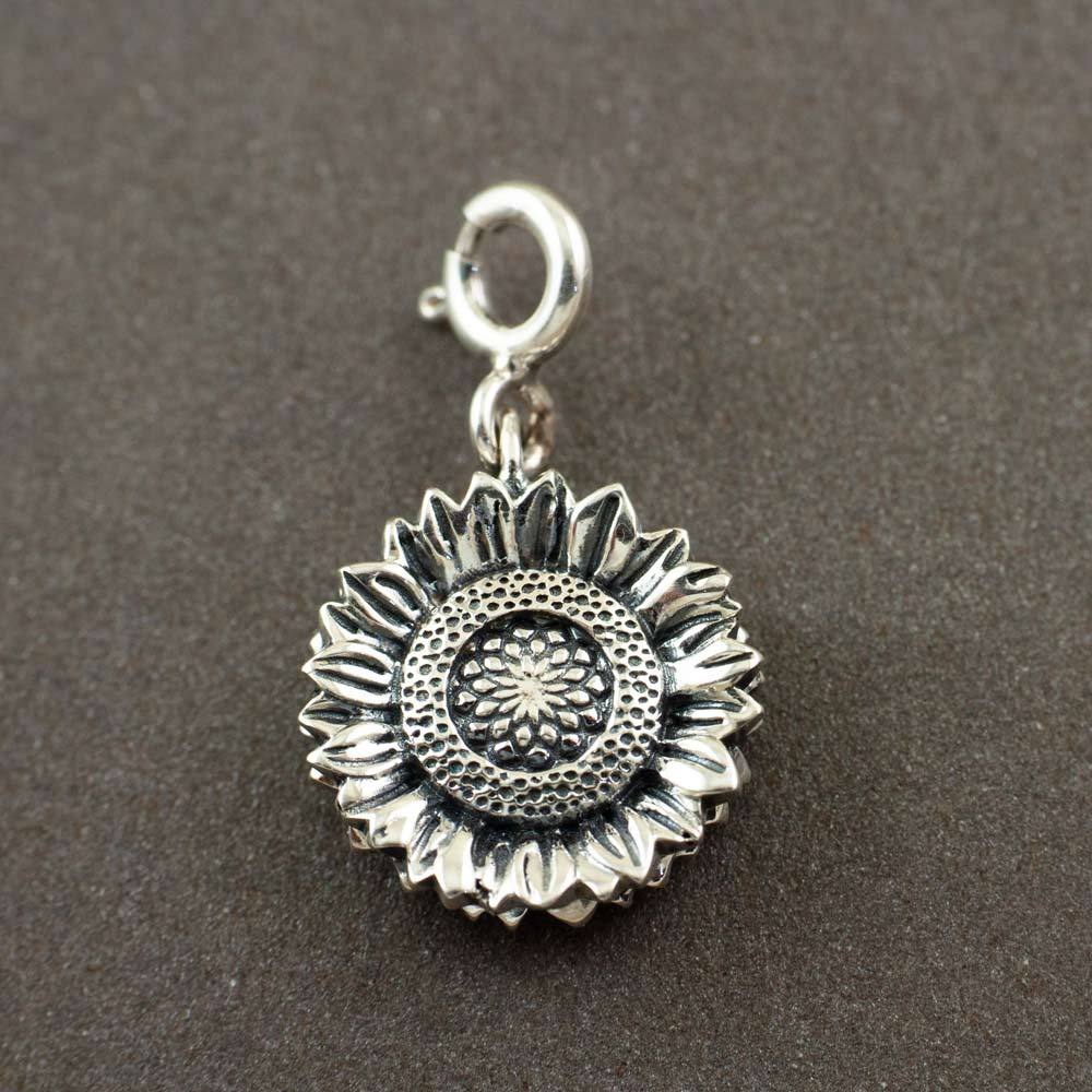 Fourseven Happy Sunflower Silver Charm C-0810-SI-S Alt-View-2-Image