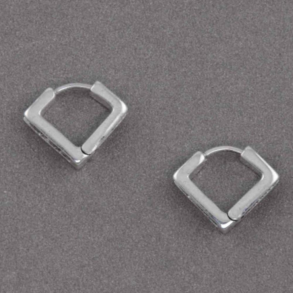 Fourseven Hinged Square Hoop Earrings E-513-SI-S Base-Image