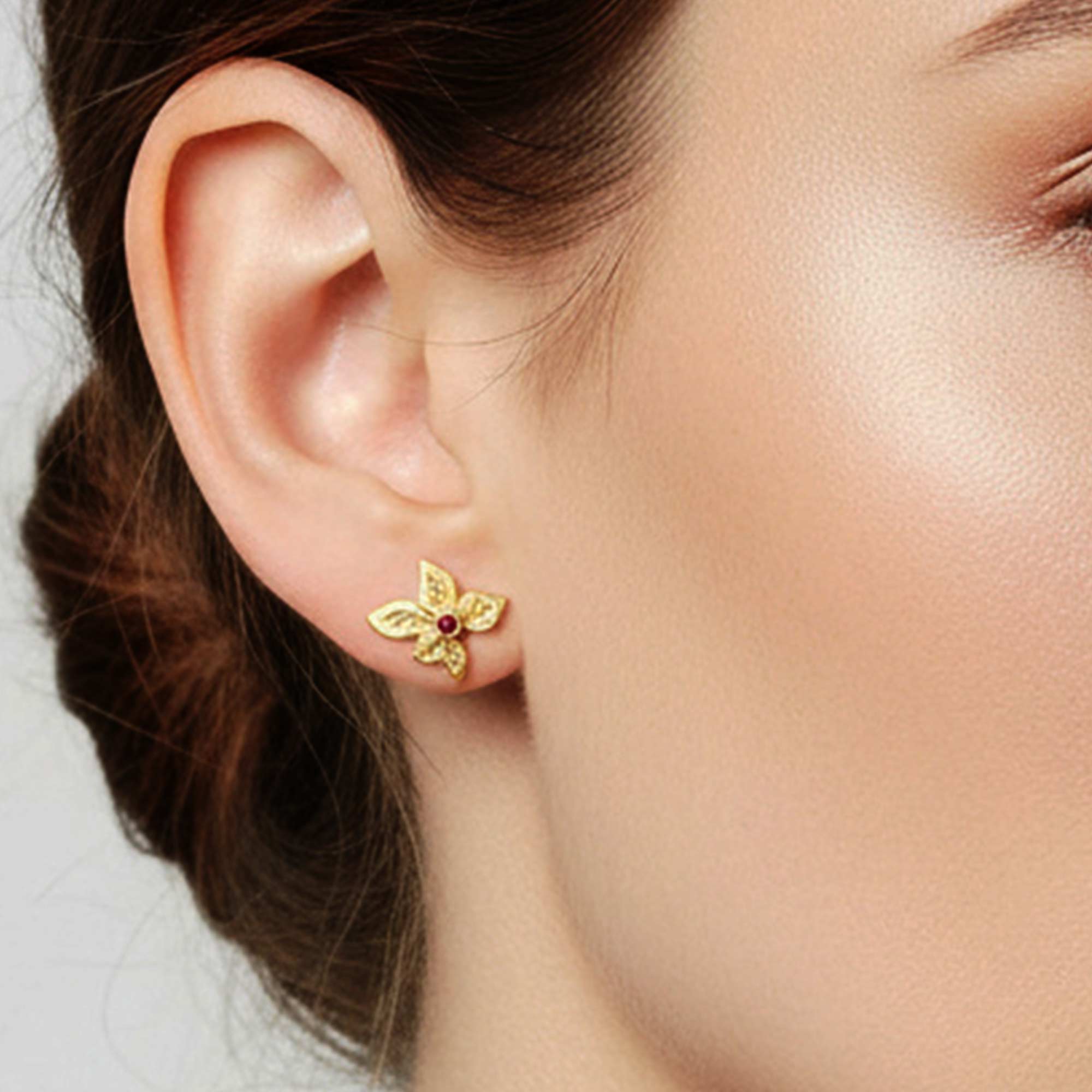 Holly Gold-Plated Silver Stud Earrings