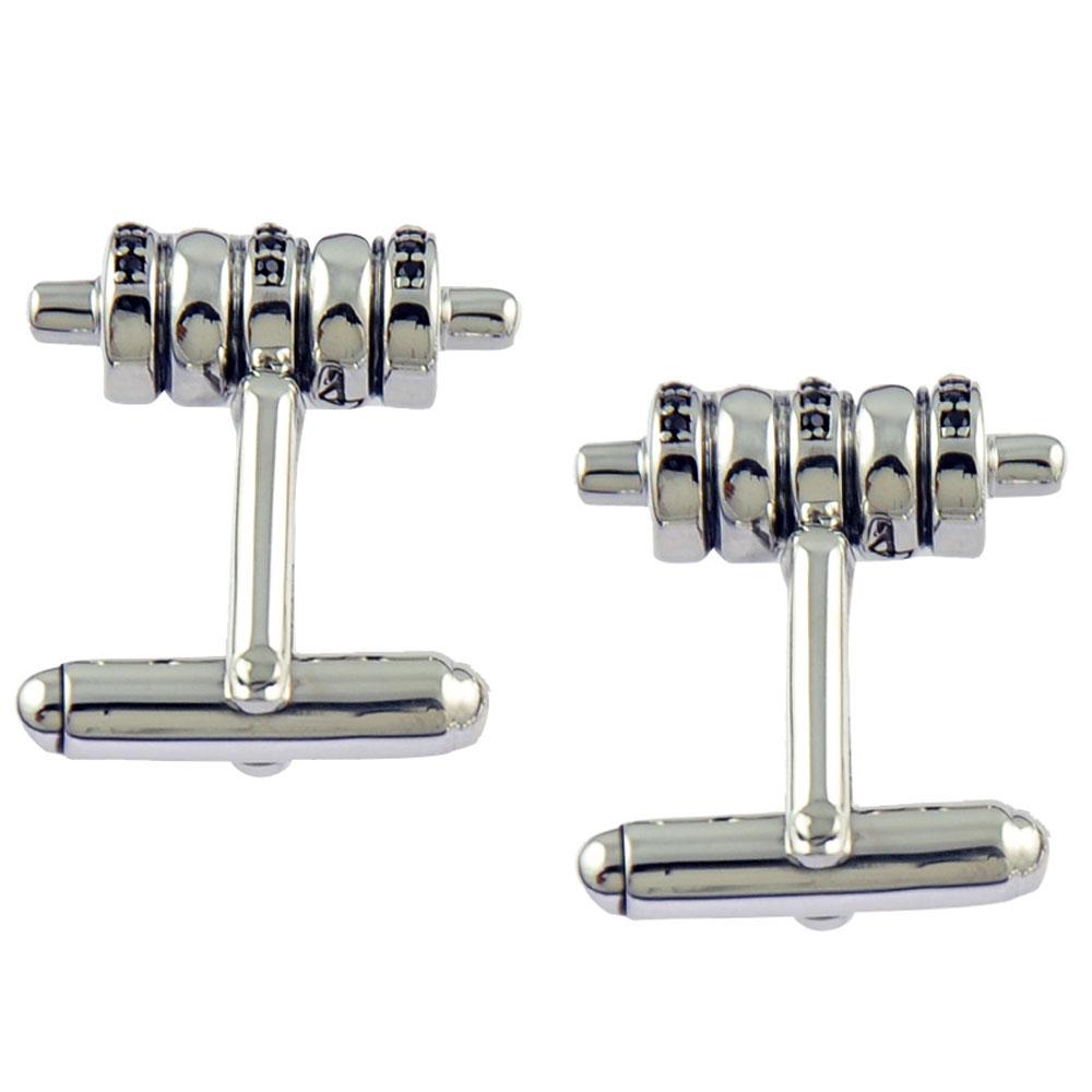 Fourseven Howzzat Cufflinks CL-58-PL-S White-BG-Image