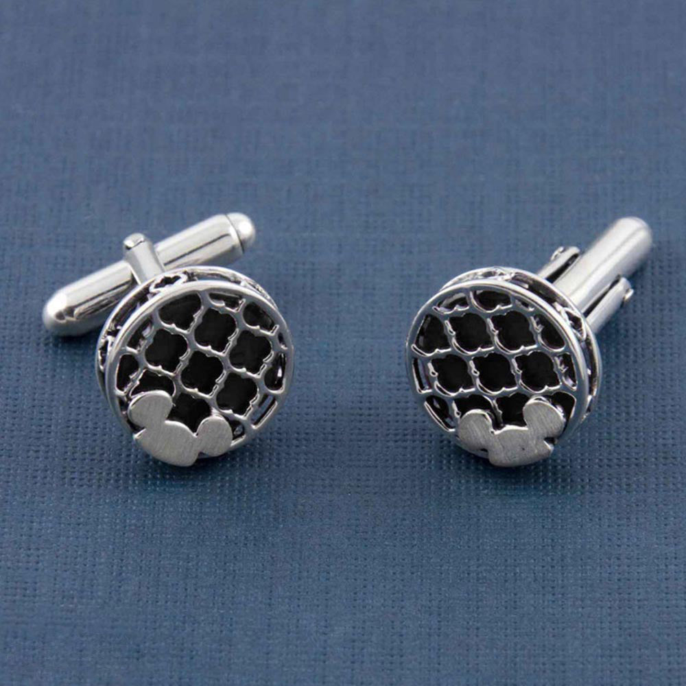 Iconic Ears Silver Cufflinks in Black Onyx