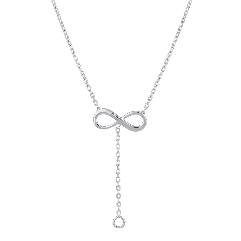 Fourseven Infinity Charmholder Necklace N-57-SI-S White-BG-Image