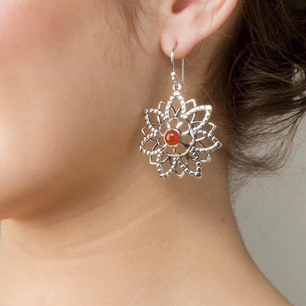Fourseven Kalini Dangler Earrings in Carnelian E-428-AL-S Base-Image