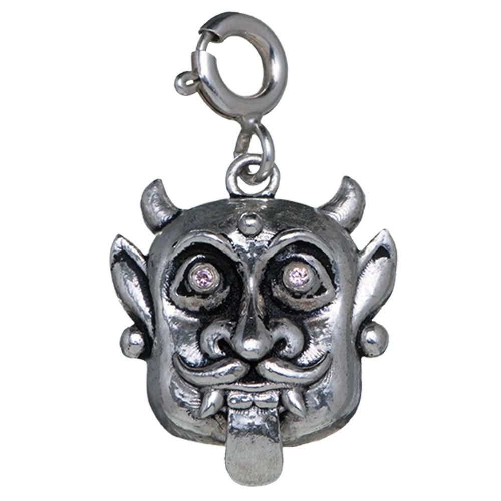 Fourseven Keep Evil At Bay Mask Charm C-307-PL-S White-BG-Image