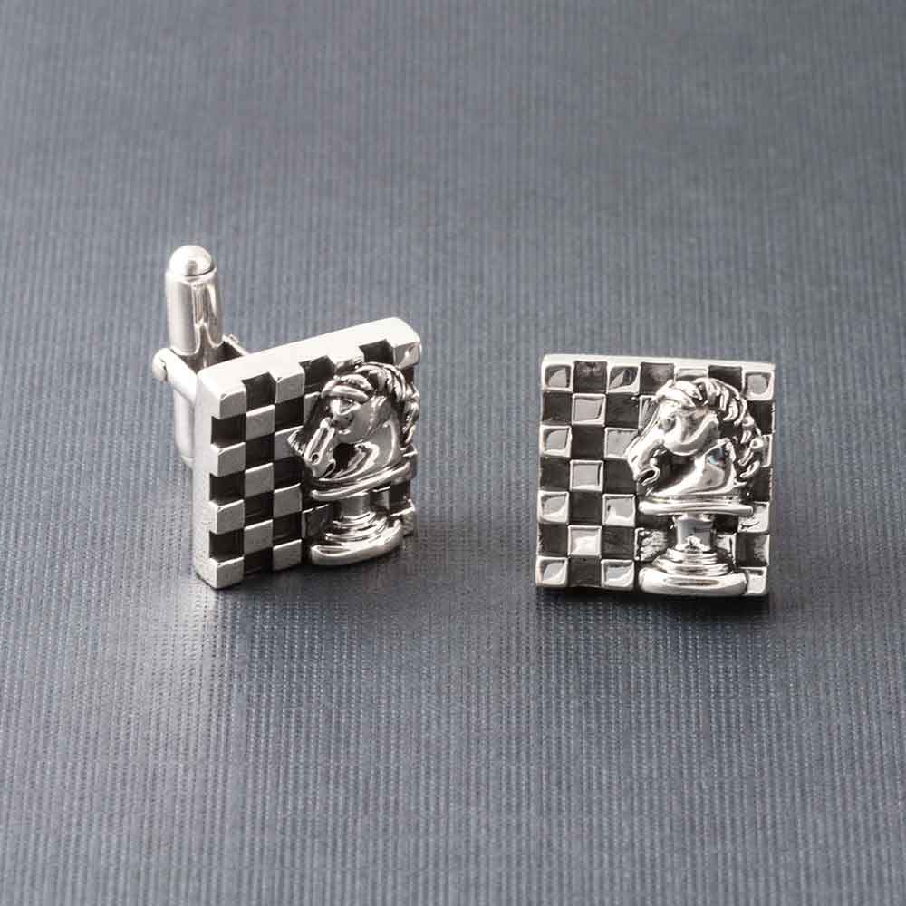 Fourseven Knight's Move Cufflinks CL-55-SI-S Base-Image