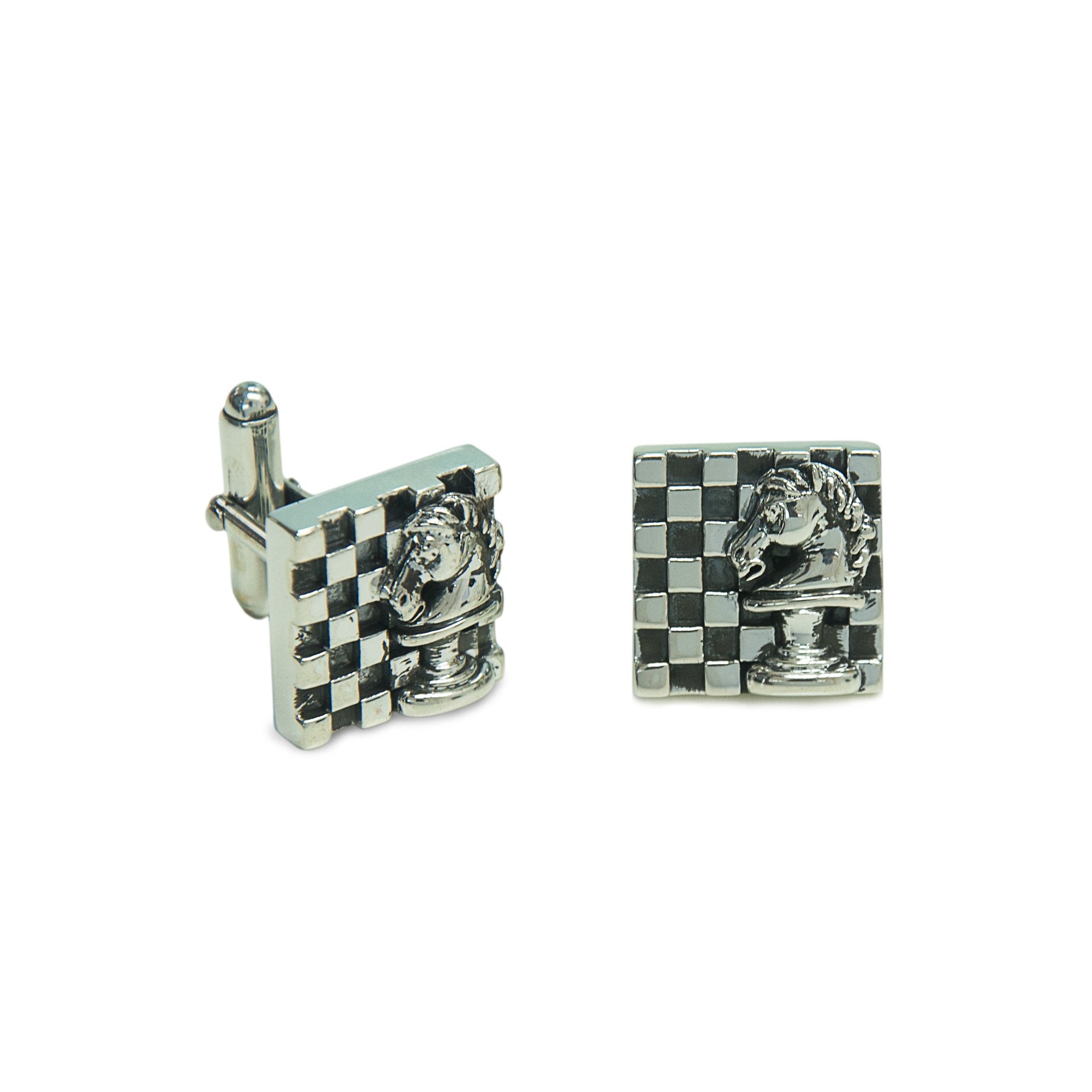 Fourseven Knight's Move Cufflinks CL-55-SI-S White-BG-Image