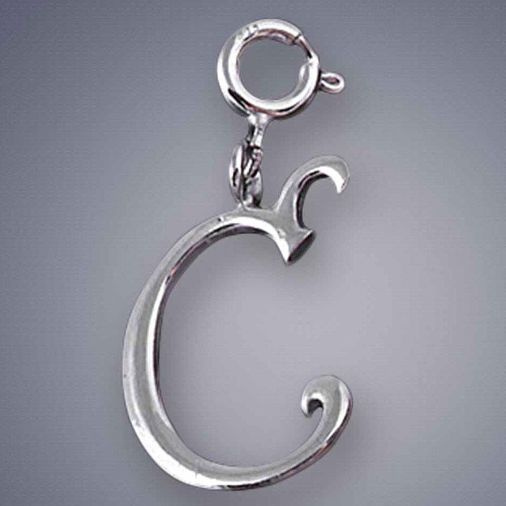 Fourseven Letter C Silver Pendant Charm C-202-SI-S Base-Image