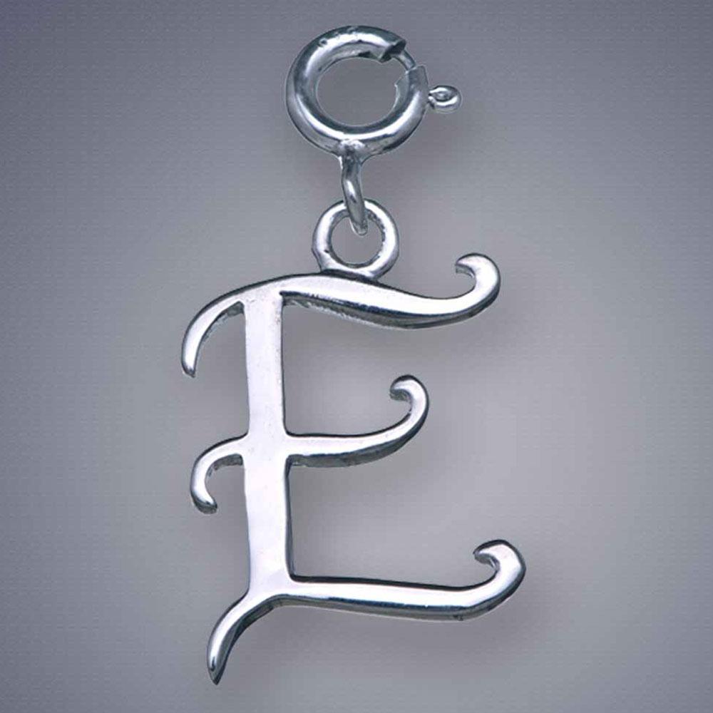 Fourseven Letter E Pendant Charm C-204-SI-S Base-Image