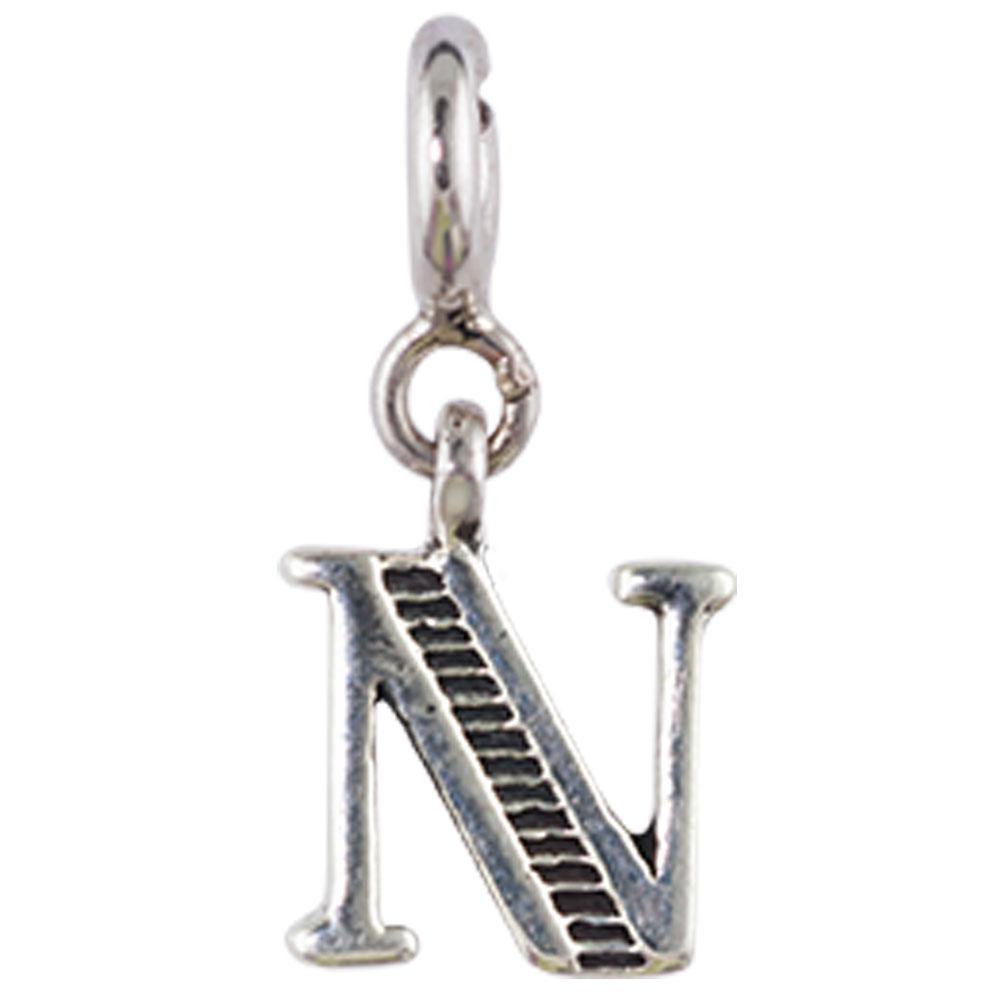 Fourseven Letter N Charm C-265-SI-S White-BG-Image