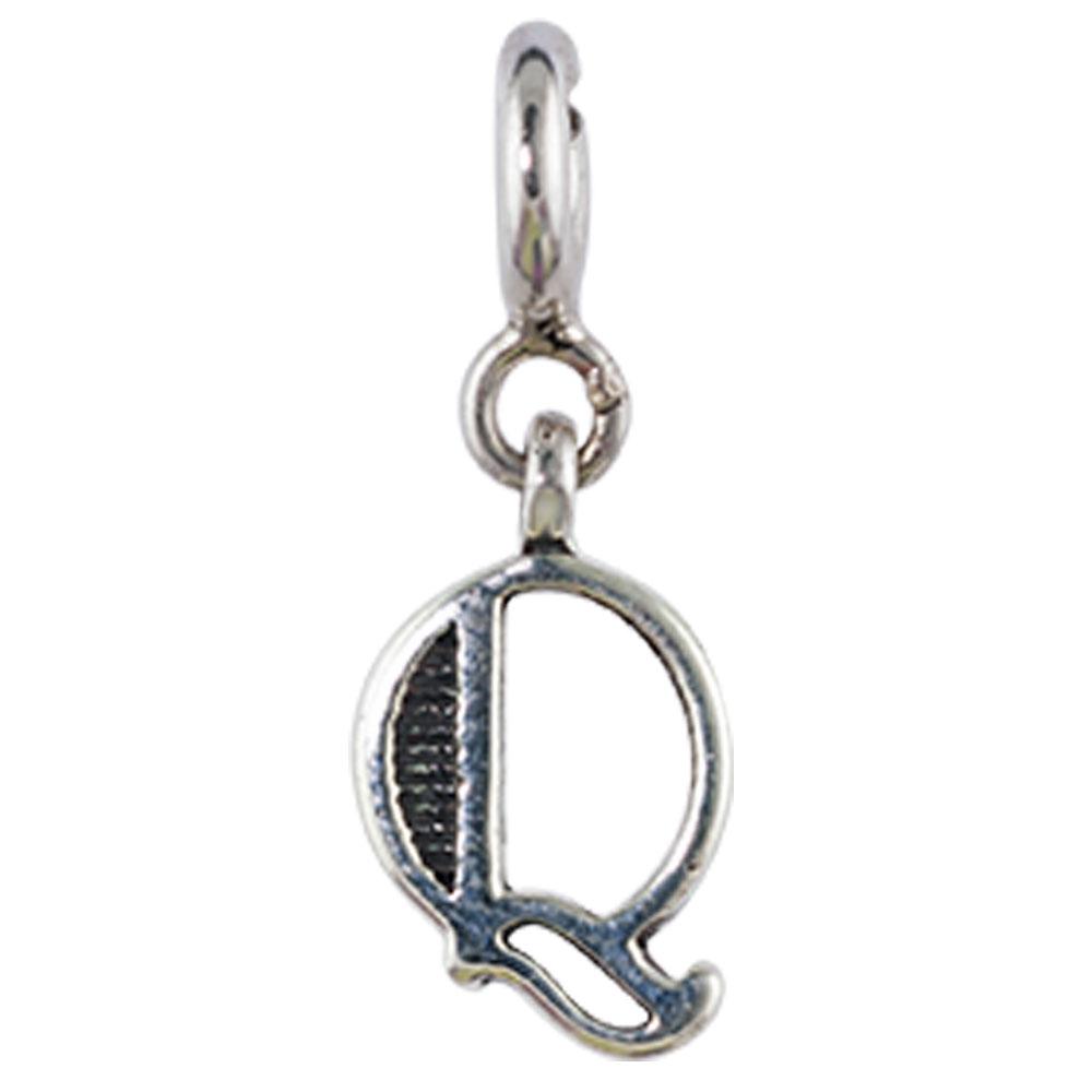 Fourseven Letter Q Charm C-268-SI-S White-BG-Image