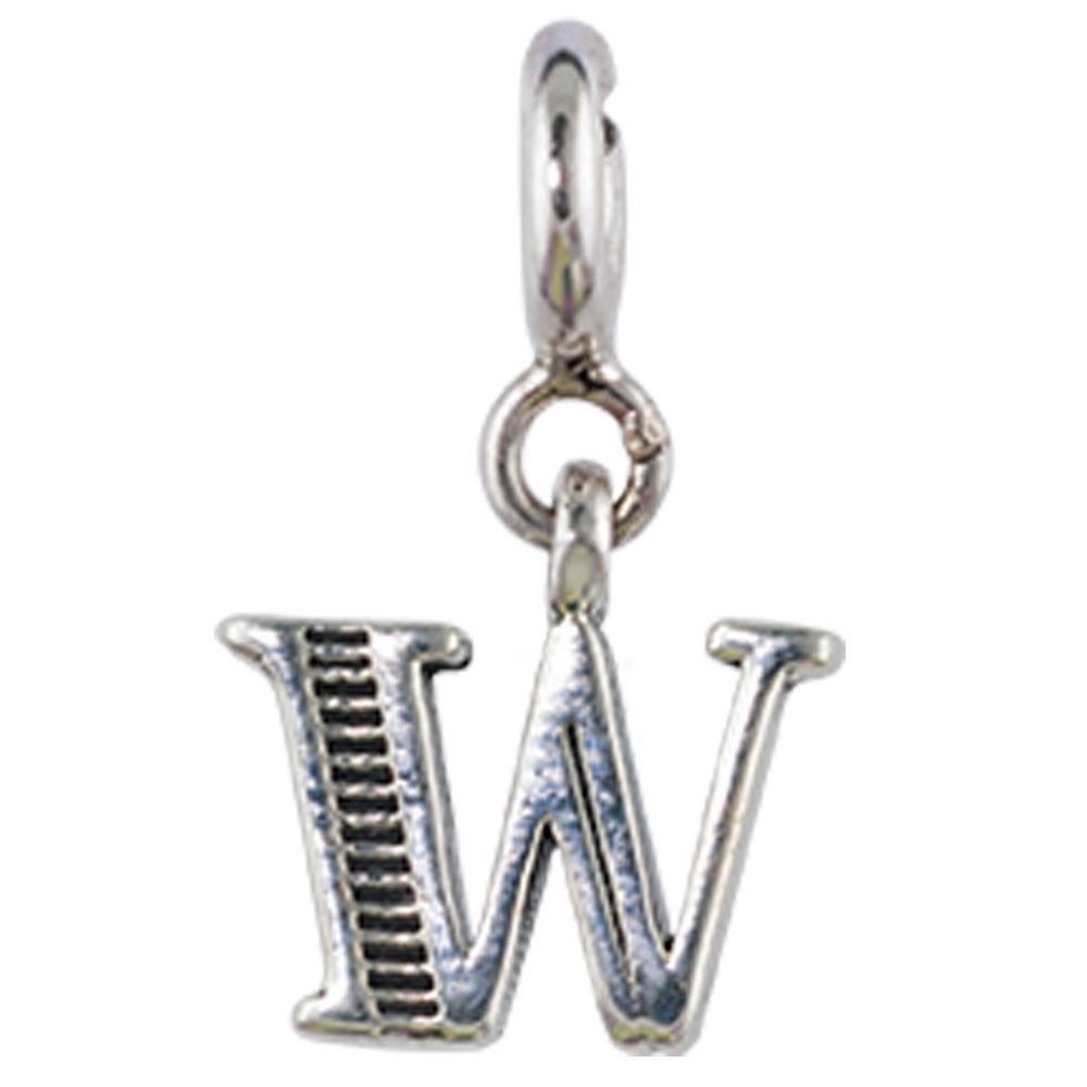 Fourseven Letter W Charm C-274-SI-S White-BG-Image