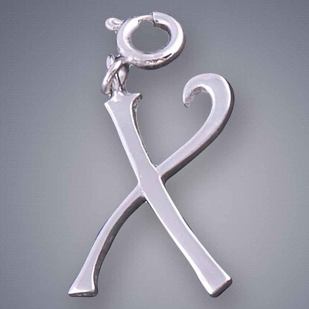 Fourseven Letter X Silver Pendant Charm C-223-SI-S Base-Image