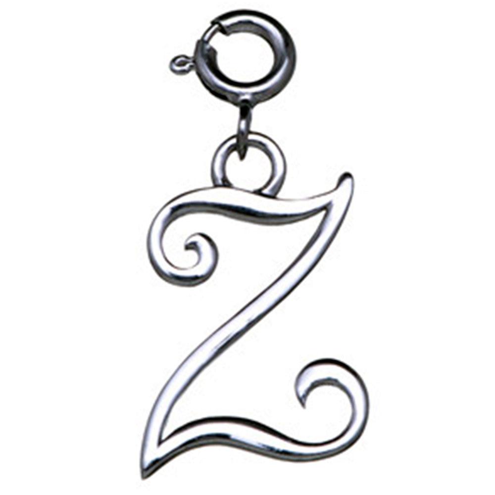 Fourseven Letter Z Pendant Charm C-225-SI-S White-BG-Image