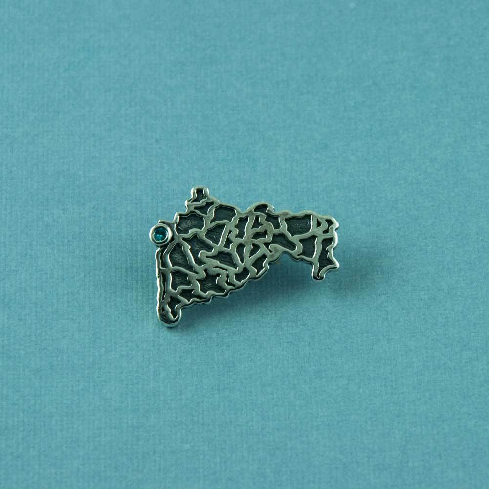 Fourseven Love My State Pendant Maharashtra N-151-SI-S Base-Image