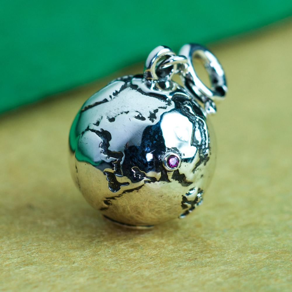 Fourseven Mera Bharat Mahaan Globe Charm C-301-PL-S Base-Image