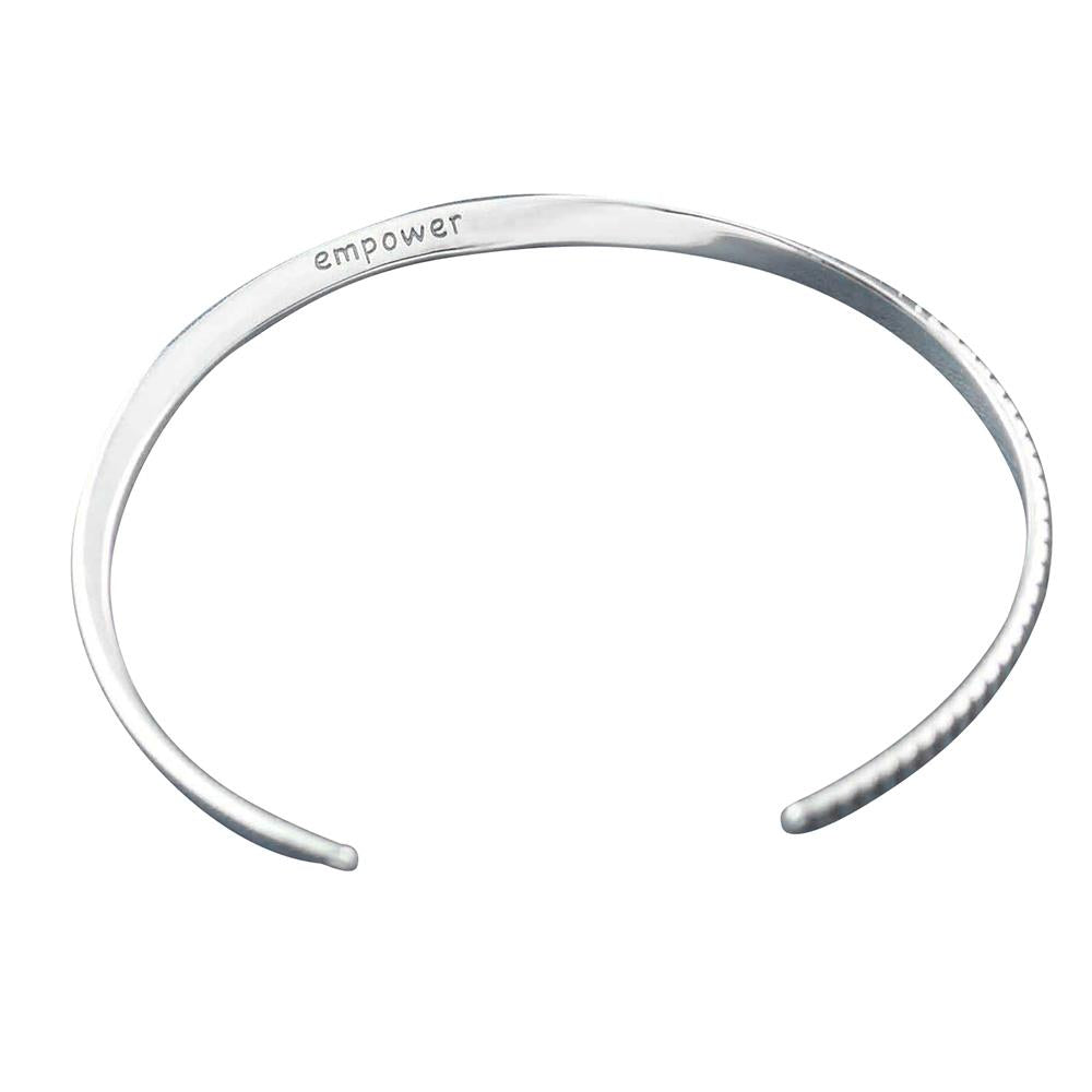 Fourseven Message Cuff Bracelet - EMPOWER B-217-SP-S White-BG-Image