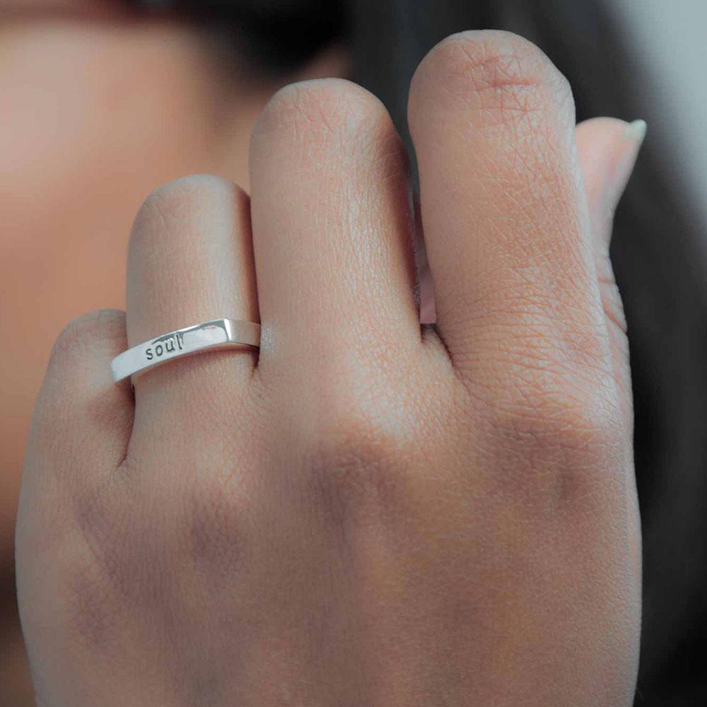 Fourseven Mind Body Soul Message Ring R-155-SP-S Base-Image