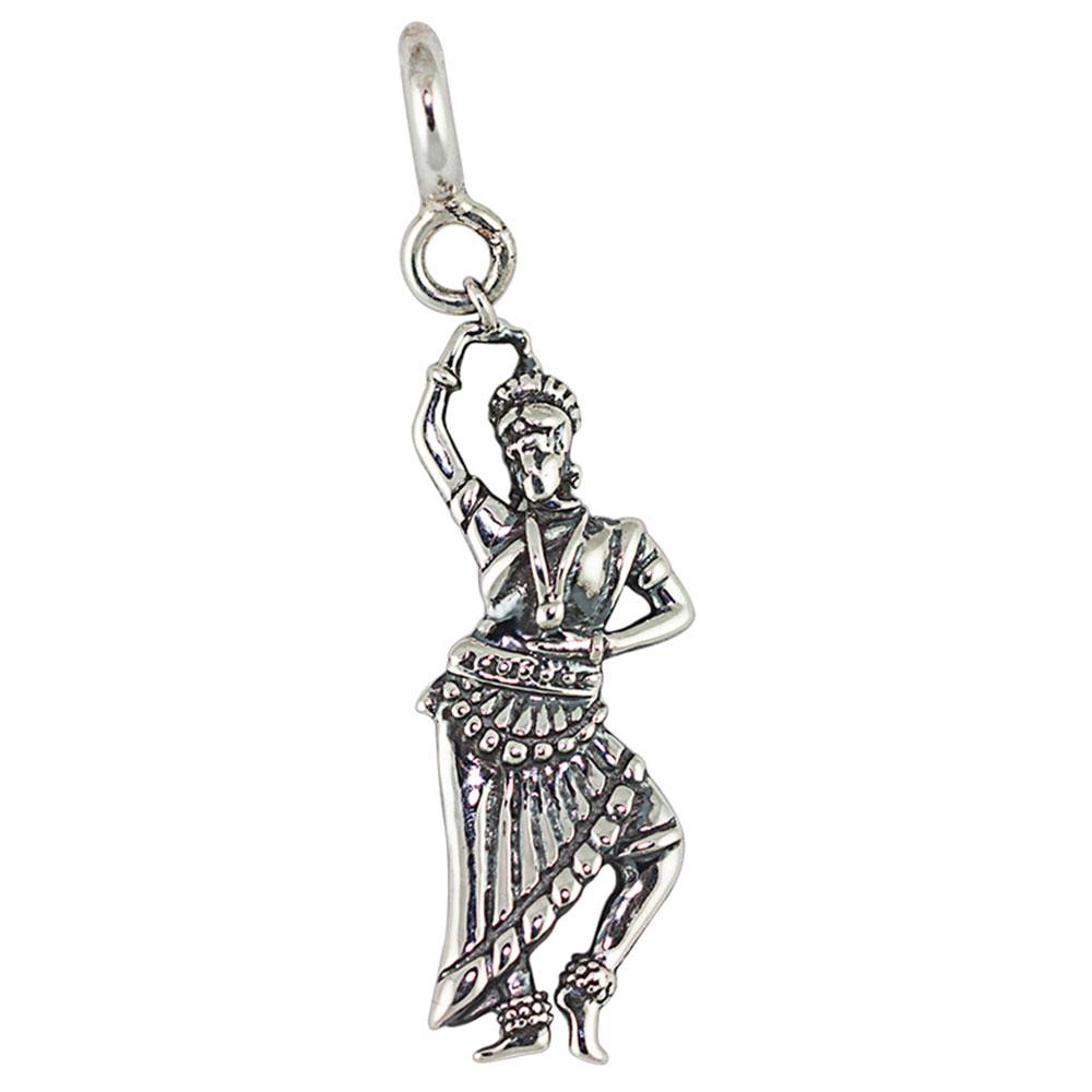 Fourseven Odissi Dancer Charm C-562-SI-S White-BG-Image