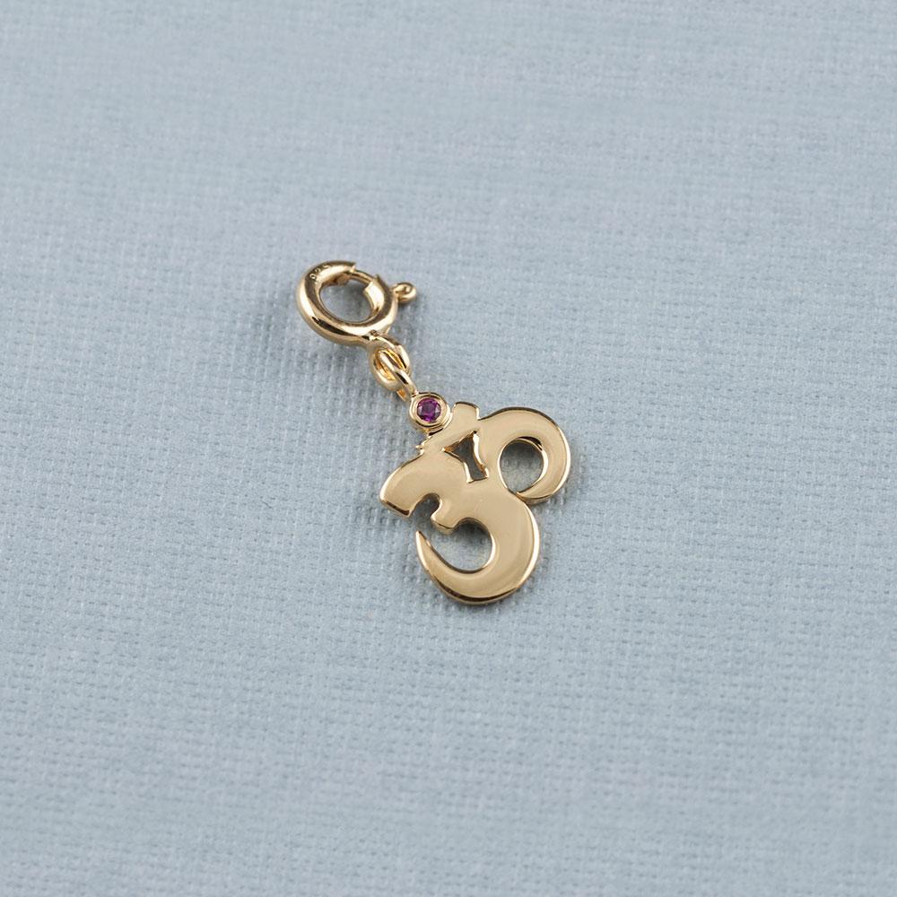 Fourseven Om Gold-Plated Silver Charm C-59-SP-G Base-Image