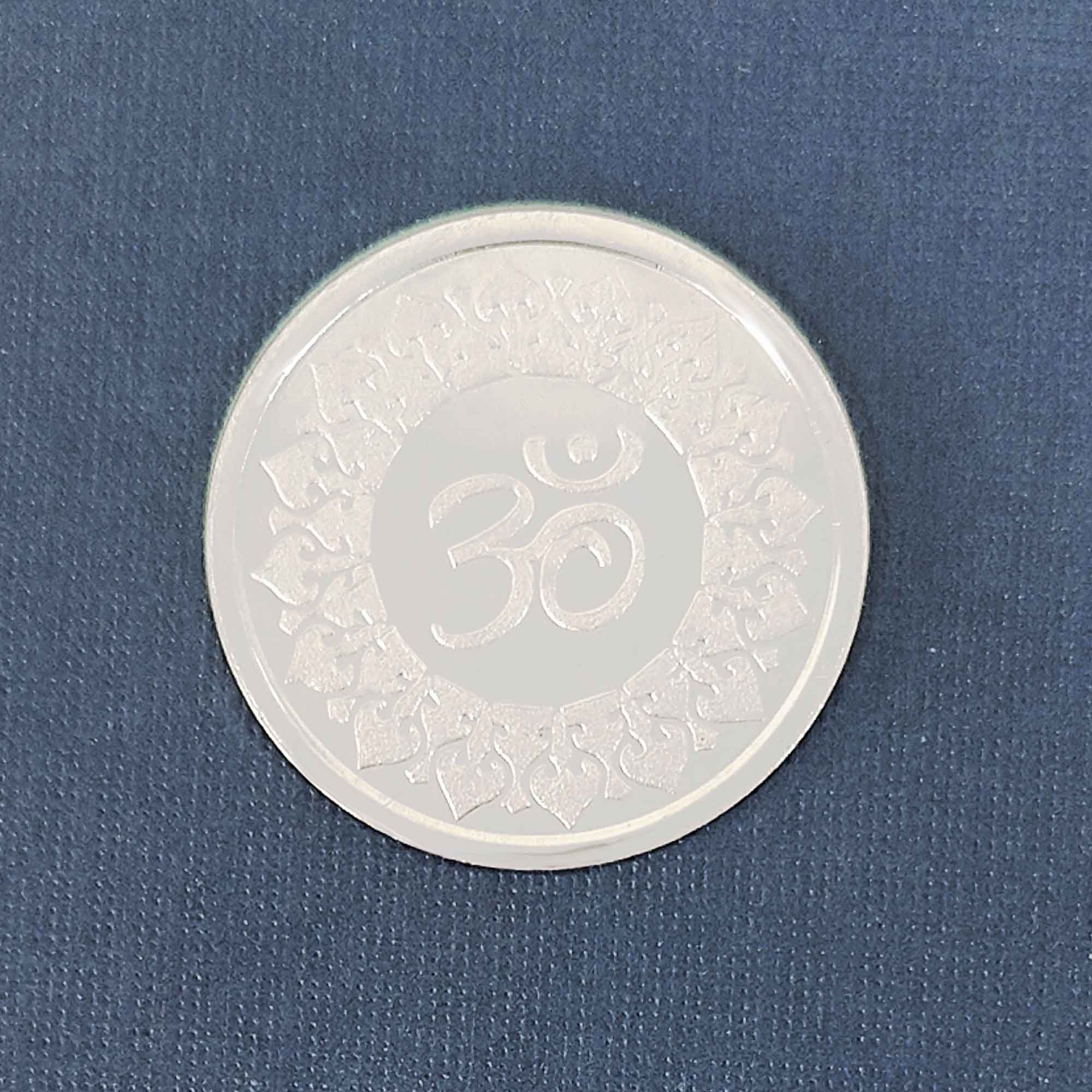 Om Shanti Pure 999 Silver Coin