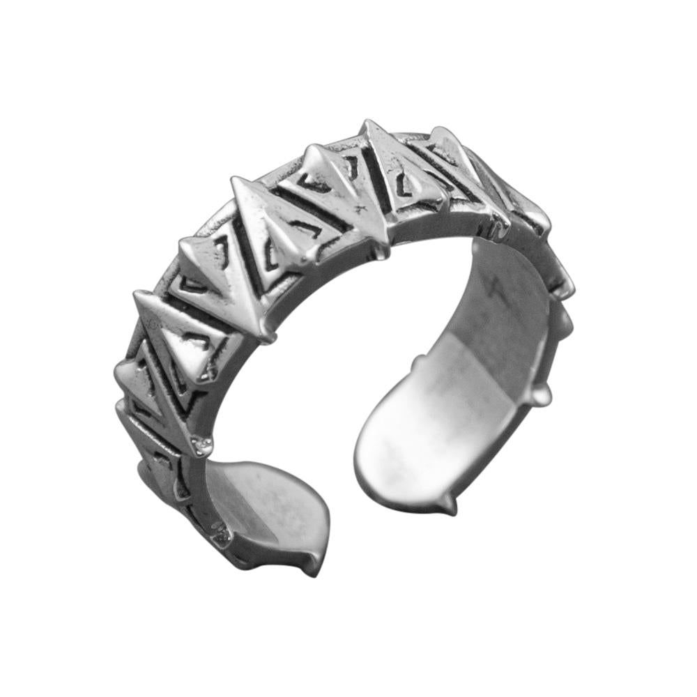 Fourseven Panther Claws Adjustable Silver Ring DLS-86-PL-S White-BG-Image