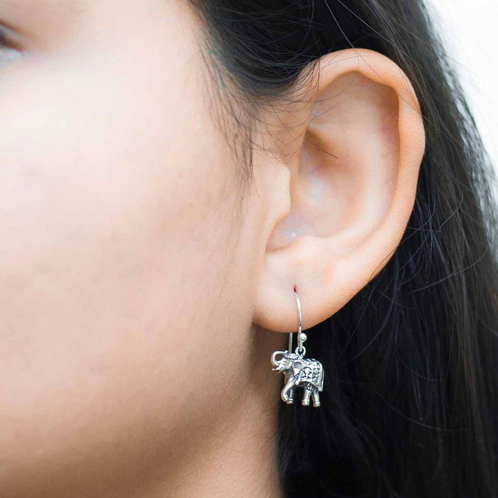 Fourseven Royal Elephant Dangler Earrings E-414-EA-S Base-Image