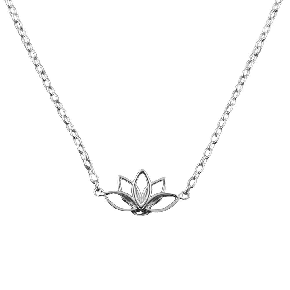 Fourseven Sattva Lotus Necklace N-193-SP-S White-BG-Image