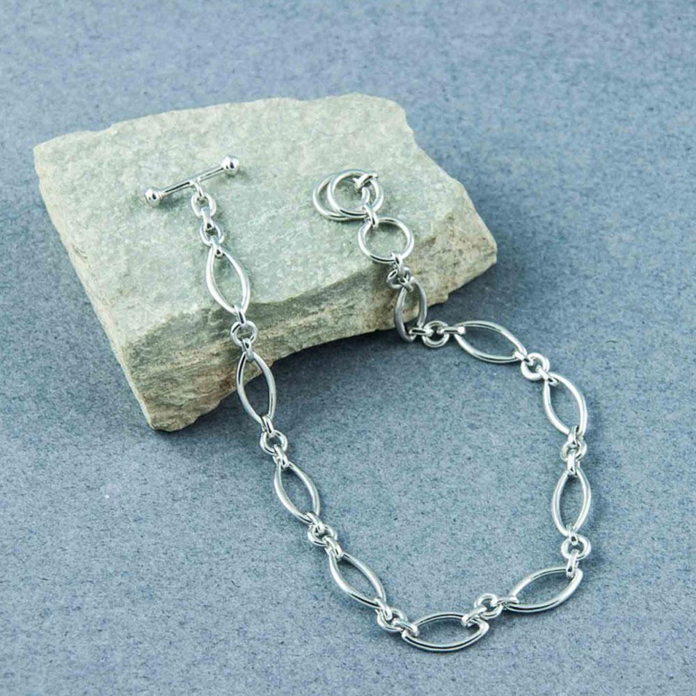 Fourseven Simple Elegance Marquise Charmholder Bracelet B-147-SI-S Base-Image