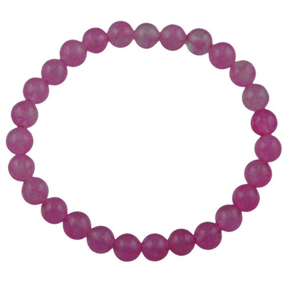 Fourseven Small Onyx Bead Bracelet in Soft Pink B-183-SI-PIN White-BG-Image