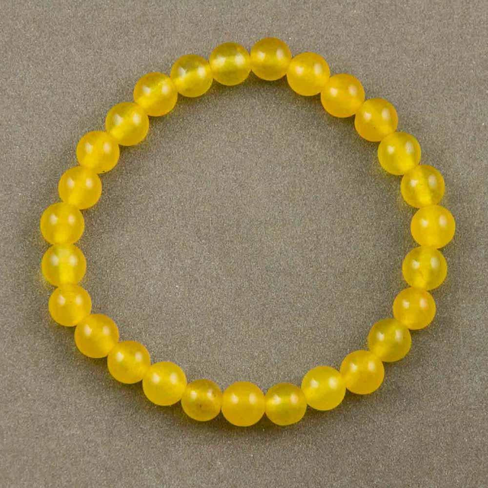 Fourseven Small Onyx Bead Bracelet in Soft Yellow B-183-SI-YEL Base-Image