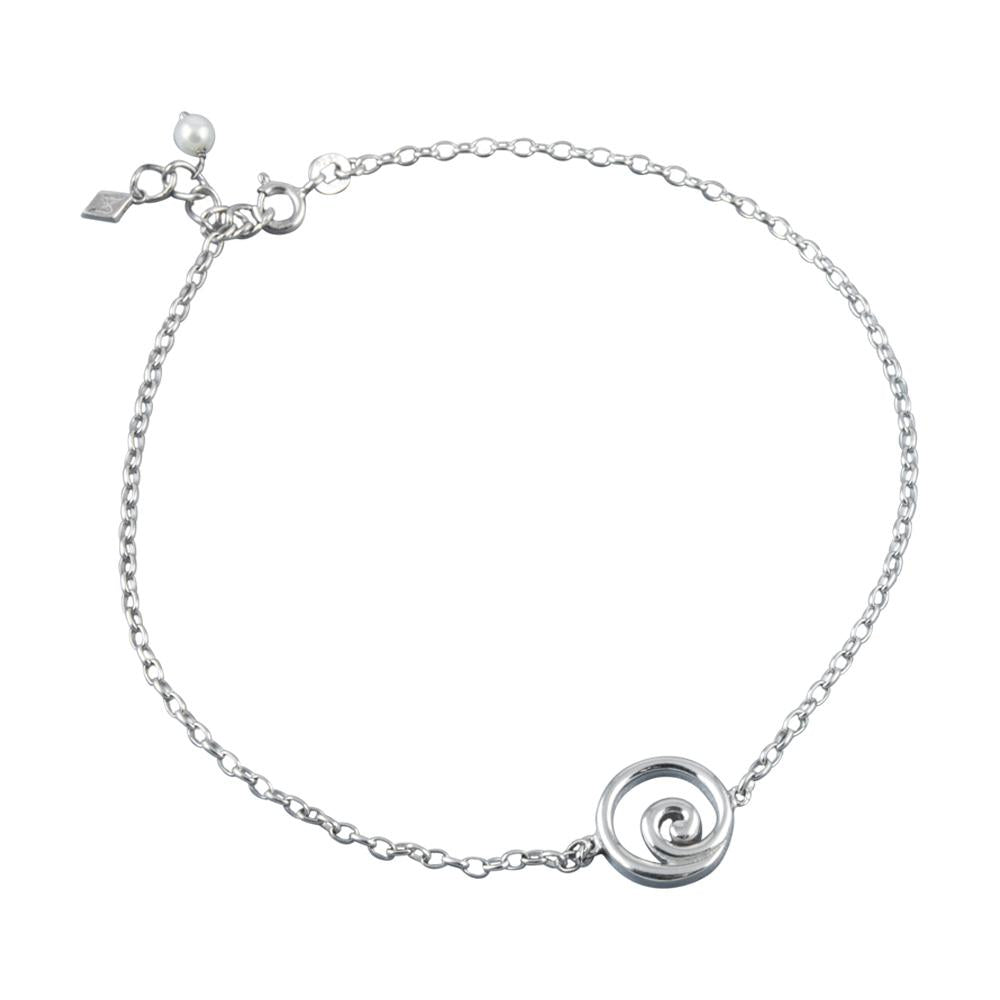 Fourseven Spiral Seashell Anklet A-64-PL-S White-BG-Image