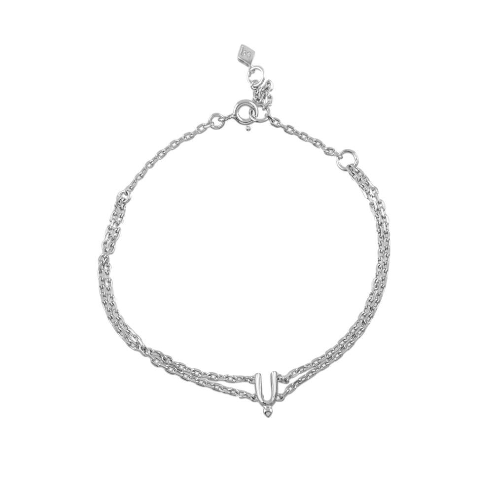 Fourseven Tilaka Clasp Bracelet - Small to Medium B-182-SP-S White-BG-Image