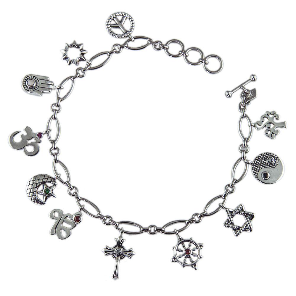 Fourseven Unity Charm Bracelet B-145-SP-S White-BG-Image