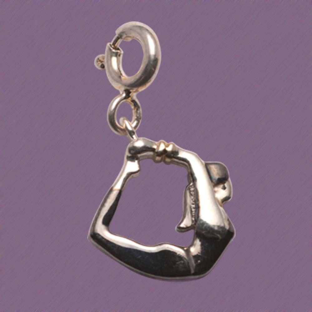 Fourseven Yoga Girl Silver Charm in Bow Pose C-555-SP-S Base-Image