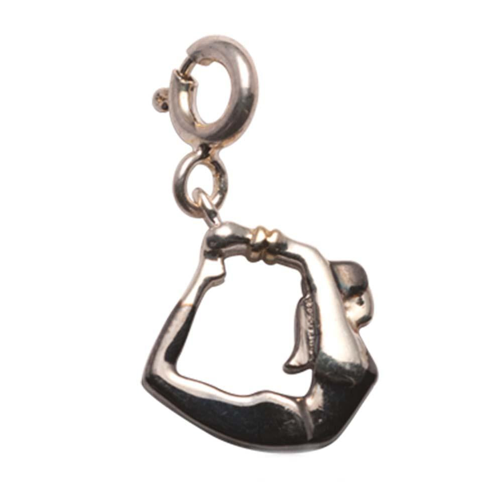 Fourseven Yoga Girl Silver Charm in Bow Pose C-555-SP-S White-BG-Image