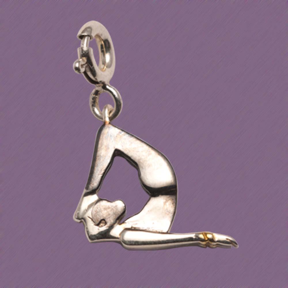 Fourseven Yoga Girl Silver Charm in Locust Pose C-557-SP-S Base-Image