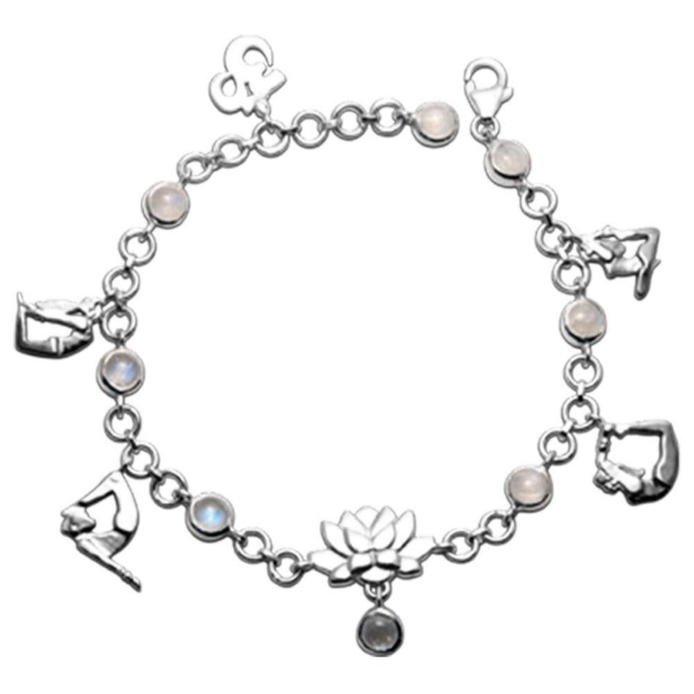 Fourseven Yoga Serenity Charm Bracelet B-86-SP-S White-BG-Image