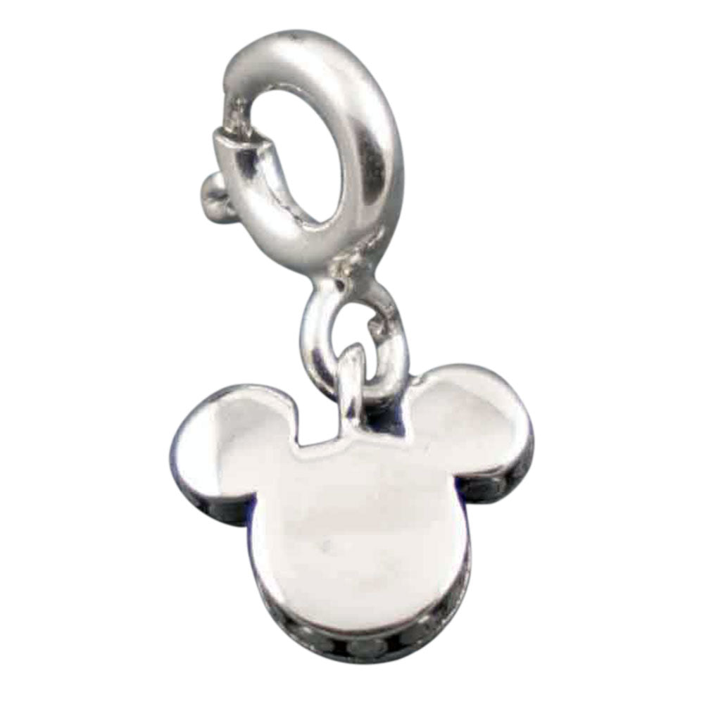 Textured Iconic Ears Silver Charm