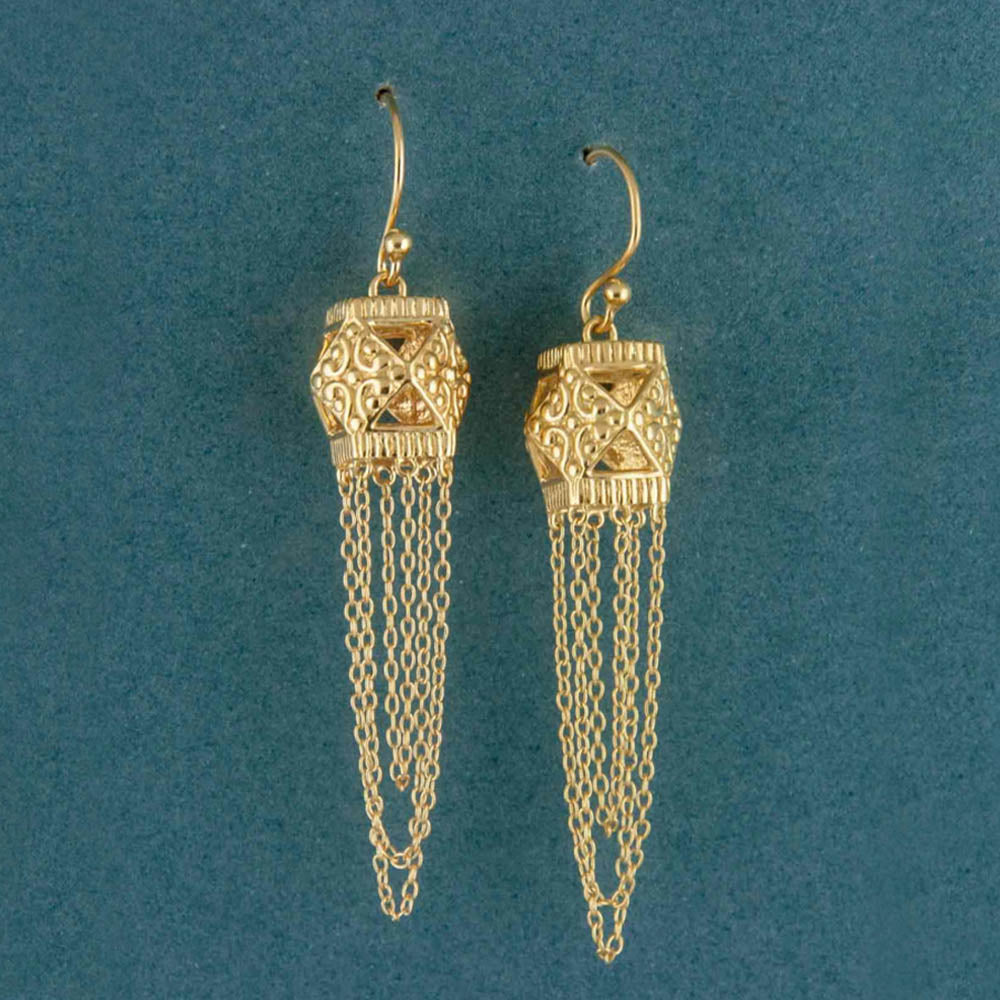 Kandeel Gold-Plated Silver Dangler Earrings