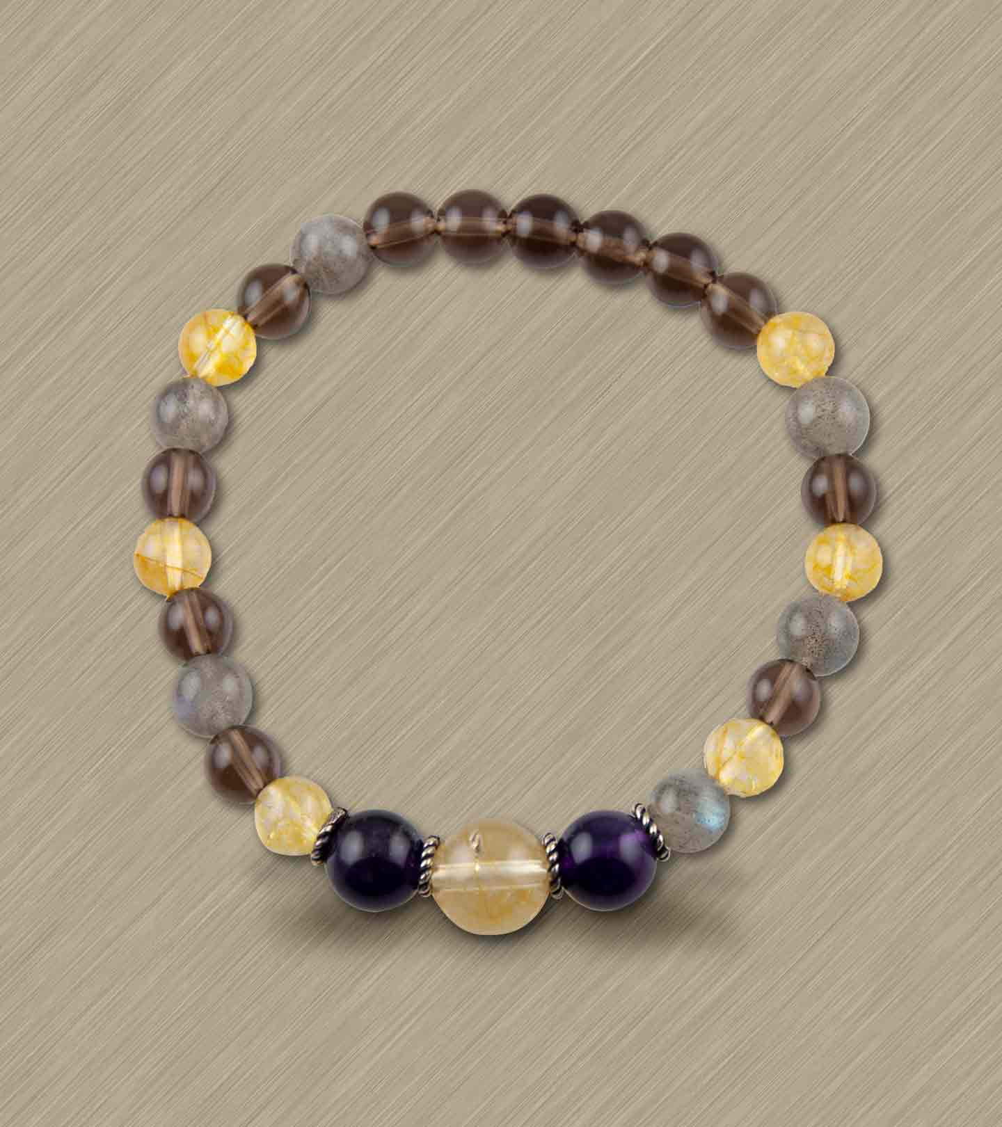 Higher Consciousness Multi Stone Elastic Bead Bracelet