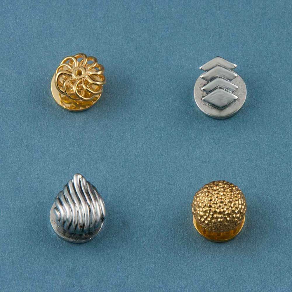 Indian Sweets Silver Kurta Button Set