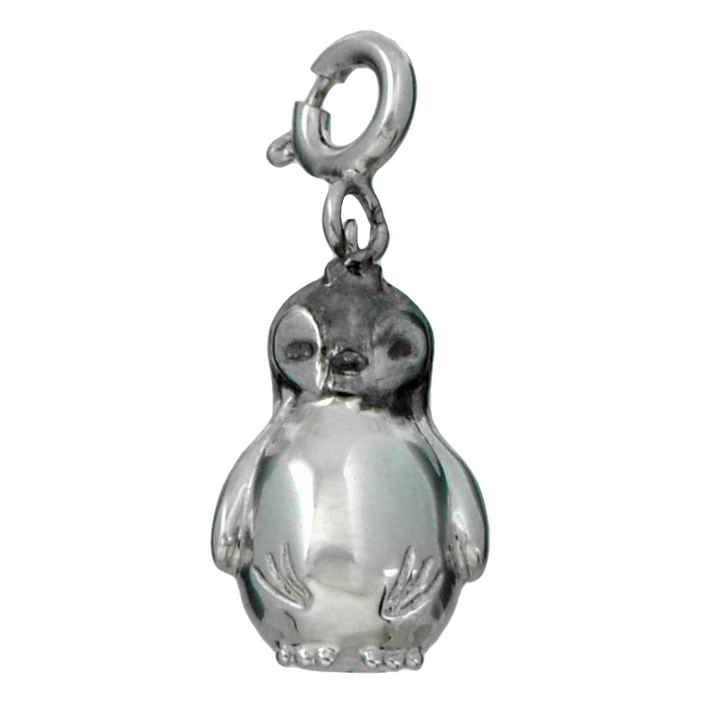 Just Chillin' Penguin Silver Charm