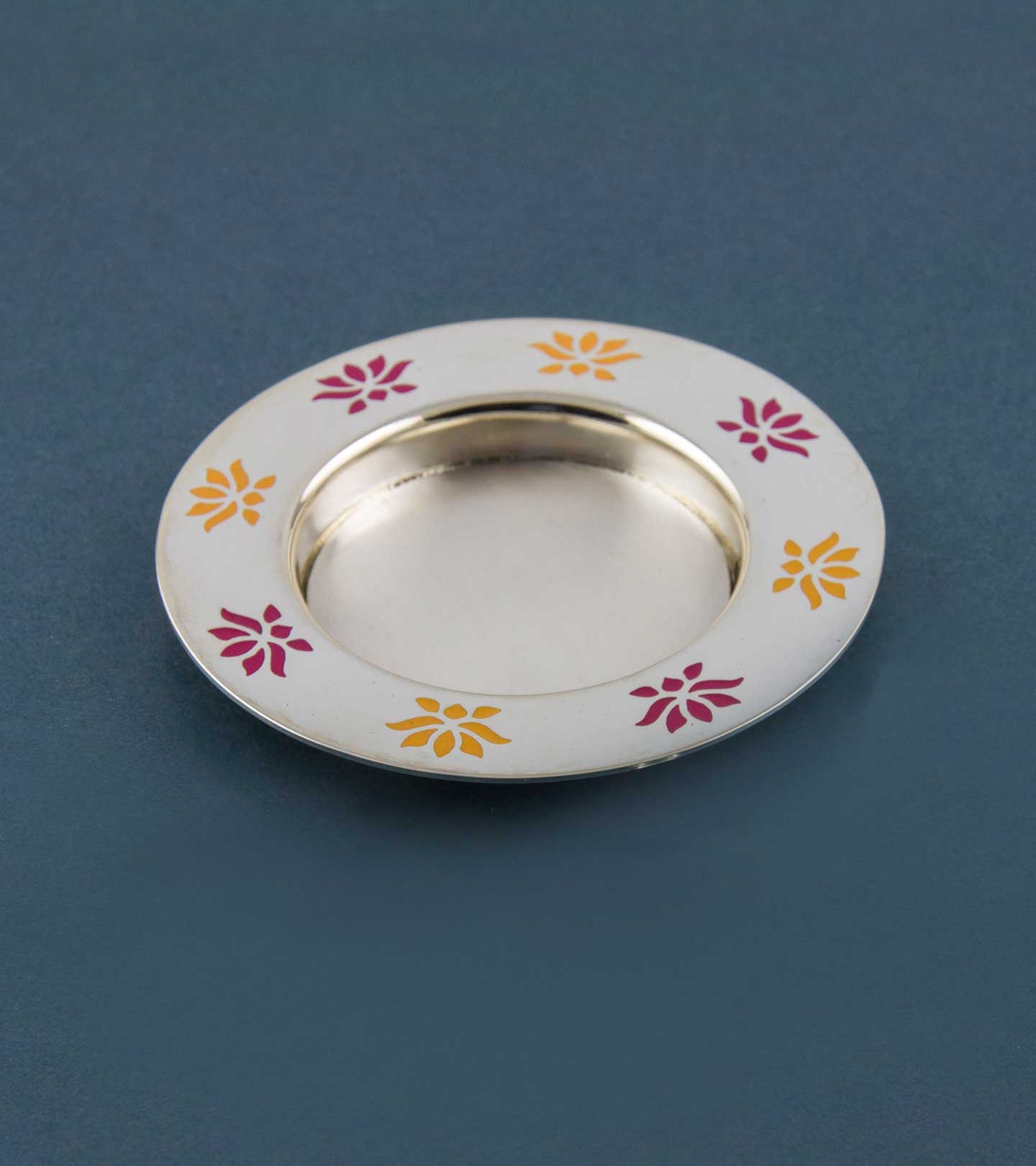 Lotus Petal Silver-Plated Miniature Thali