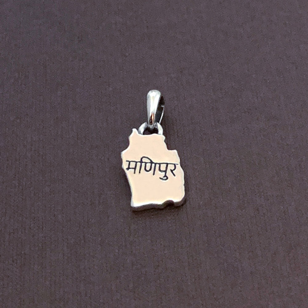 My Manipur State Silver Pendant