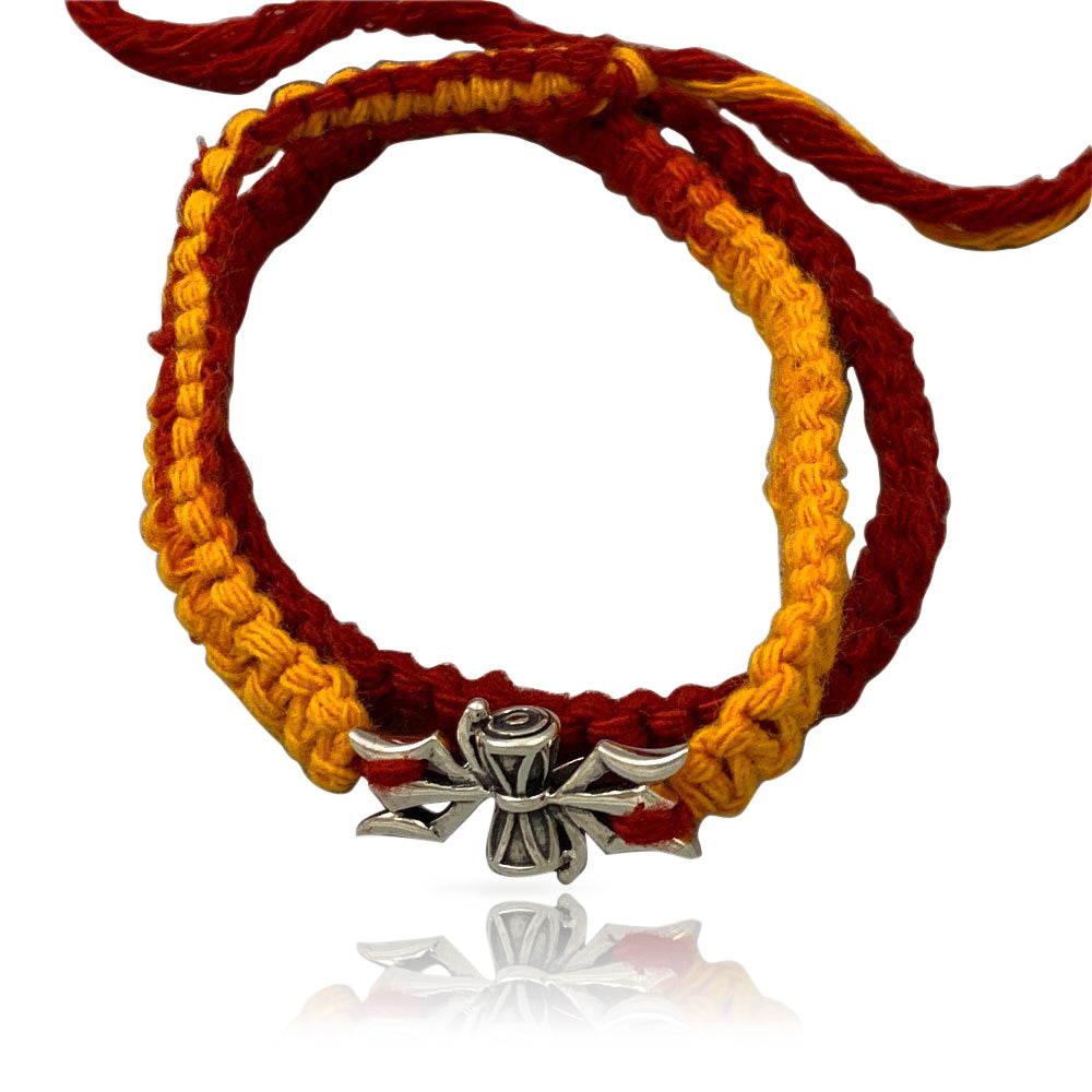 Mahakal Silver Pendant Moli Rakhi Bracelet