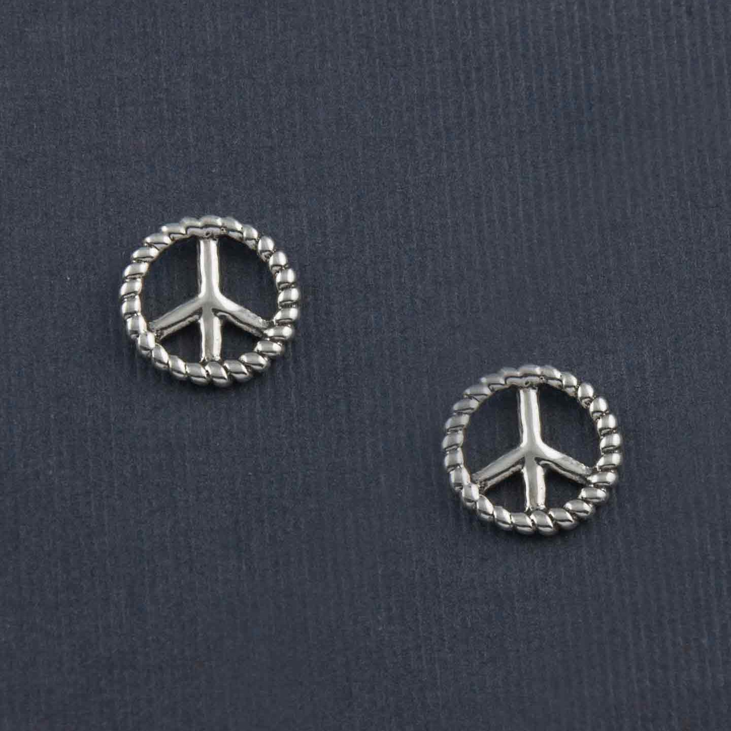 Message of Peace Stud Silver Earrings