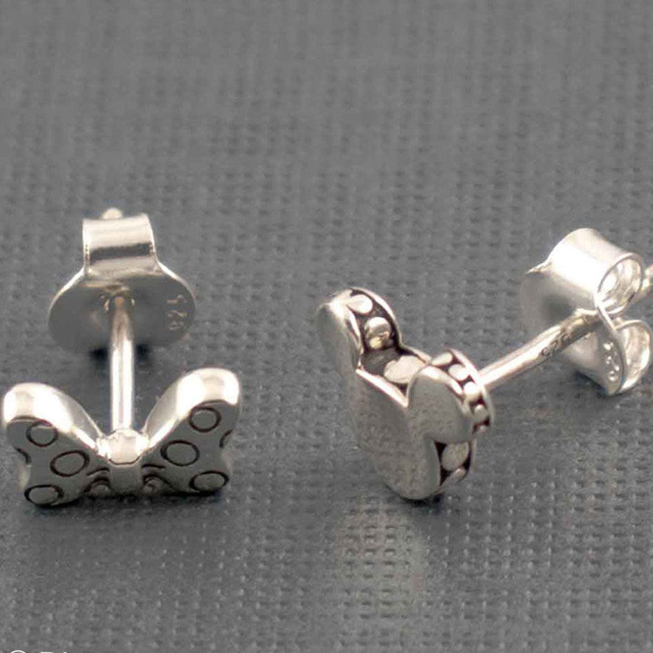 He Loves Her Silver Stud Earrings