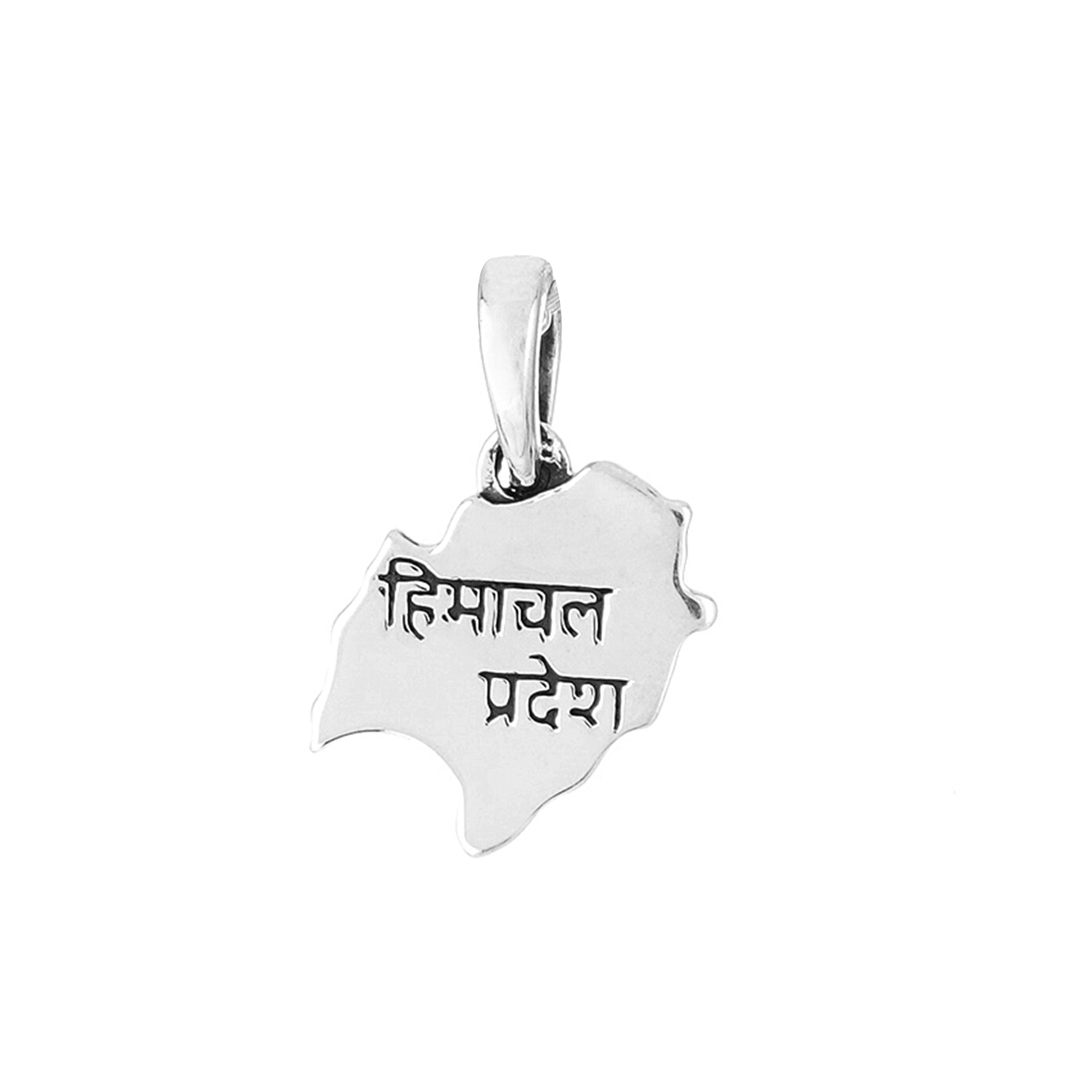 My Himachal Pradesh State Silver Pendant