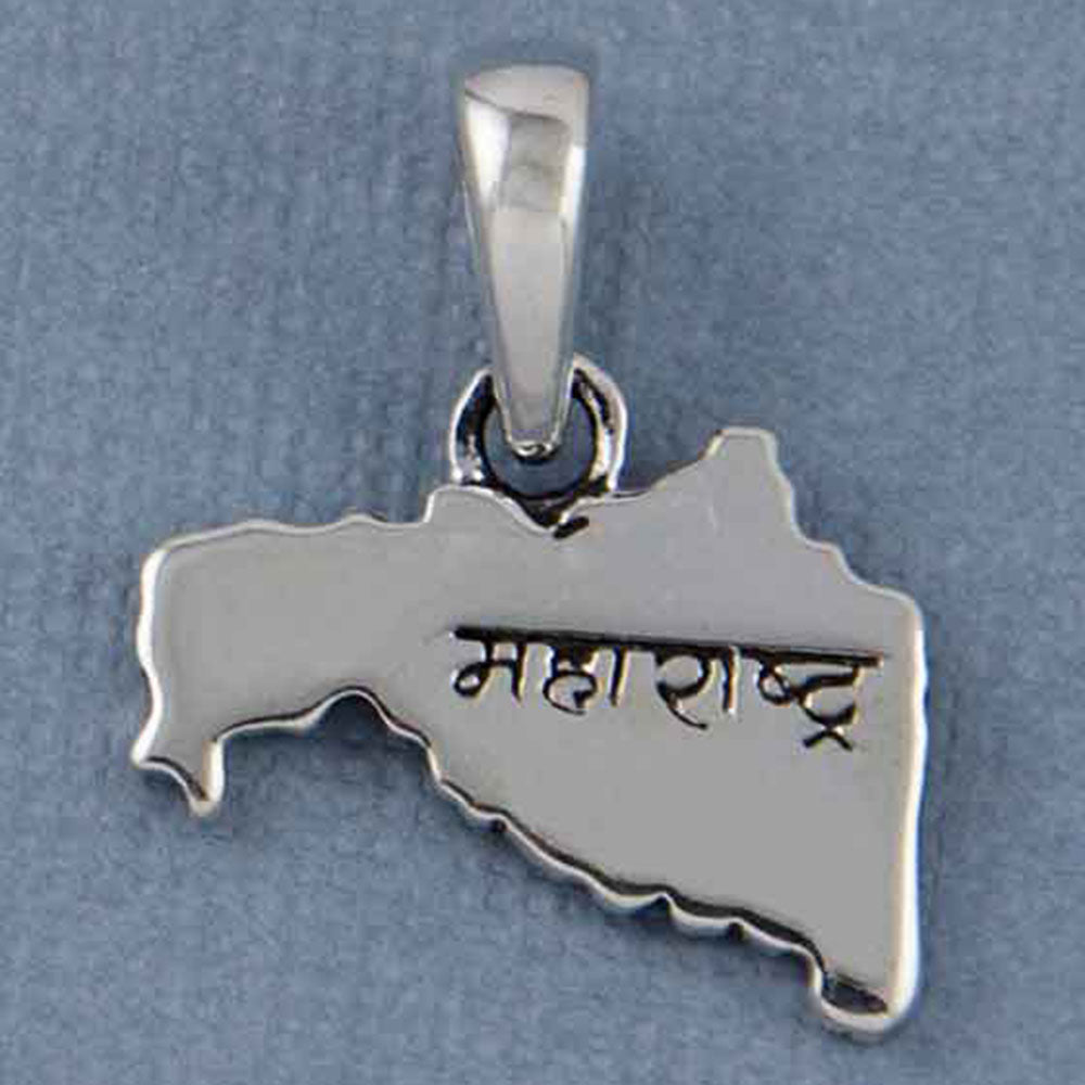 My Maharashtra State Silver Pendant